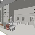 EVE Fashion Clothing Store Modern Minimalist Interior With Clothing Displays And Posters