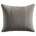 Light Toned Throw Pillow With Vertical Stitched Detail 3d model