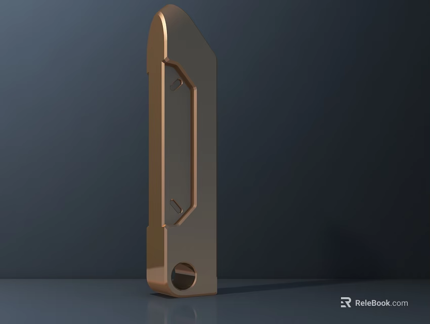 Modern Metallic Table Lamp With Sleek Upright Design And Smooth Surface 3d model 
