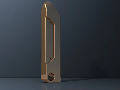 Modern Metallic Table Lamp With Sleek Upright Design And Smooth Surface 3d model