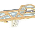 Modern Geometric Pergola Design With Transparent Glass Roof And Support Columns