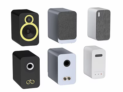 Home Audio Speakers With Various Stylish Designs And Color Options Black Gray White 3d model