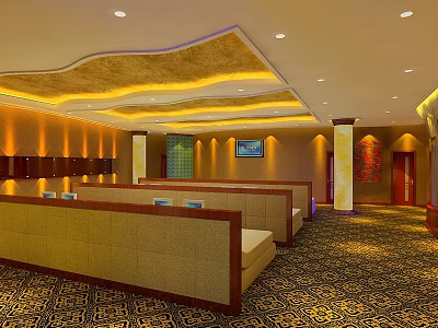 Modern Hall 3d model Modern Hall 3d model