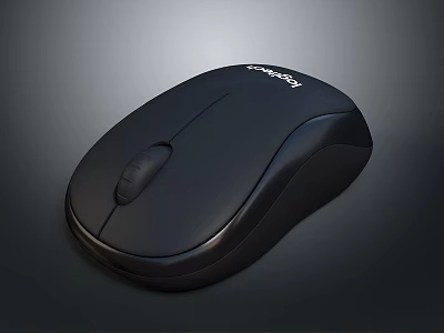 Black Mouse With Soft Fur Exploring Dark Surface And Tiny Paws 3d model