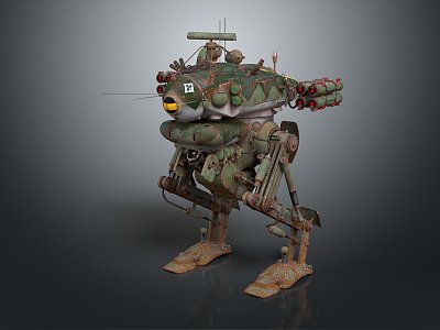 Industrial LOFT Robot Mech Warrior Mech Soldier Machine Battlearm Mechanical Battlearm 3d model