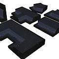 Minimalist Modern Garden Ornaments With Concrete Sparkling Granules Various Shapes