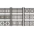 Chinese Guardrail Railing Combination 3d model