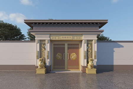 Chinese Gate 3d model