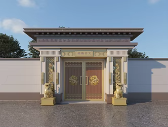 Chinese Gate 3d model