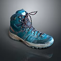 Blue Hiking Boots With Durable Laces And Grip Sole For Outdoor Use