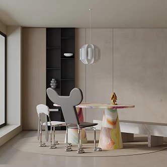 Modern table combination 3d model