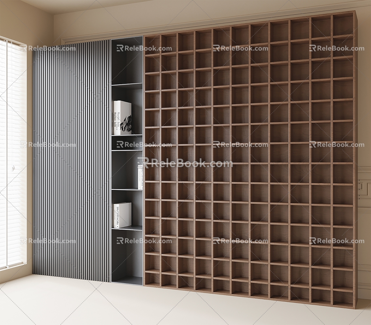 Middle Style Bookcase 3d model