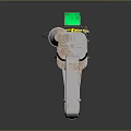 Mechanical Laser Tool With Green Yellow Casing Metal Bracket And Red Laser Beam