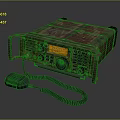 Camouflage Designed Television with Digital Display Screen and Microphone Accessory