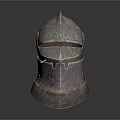 Medieval Metal Helmet With Vintage Design Antique Armor And Historical Warrior Details