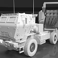 Military Weapon System Missile Launcher Vehicle Featuring Multiple Rocket Tubes And Heavy Duty Truck Chassis