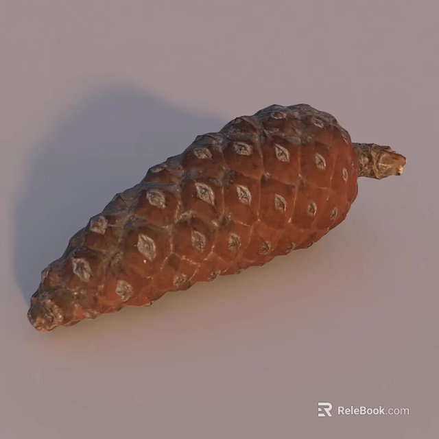 Pine Cone Shaped Baked Pastry With Nutty Flavor And Crunchy Surface Texture 3d model 