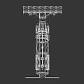 White Heavy Duty Engineering Vehicle Featuring Spiral Front Attachment And Rear Storage Unit