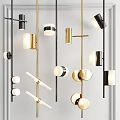 Modern Chandeliers With Stylish Gold Black White Details And Diverse Cylindrical Spherical Designs
