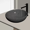Basin modern stone trough basin wash basin 3d model