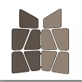 Modern Geometric Room Divider With Grid Pattern Panels And Multiple Sections