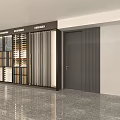 Display Cabinet Shelves for Sample Selection with Cabinet Interior Structure and Door Panel Styles