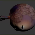 Unique Colorful Spherical Food With Purple Red Hue Hollow Center And Stretchy Strips