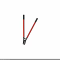 Red And Black Long Handle Manual Pruning Tool With Metal Joint