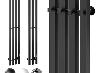 Modern Elegant Black Metal Kitchen Cabinet Handles For Sleek Drawers And Cabinets 3d model