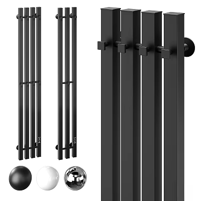 Modern Elegant Black Metal Kitchen Cabinet Handles For Sleek Drawers And Cabinets 3d model