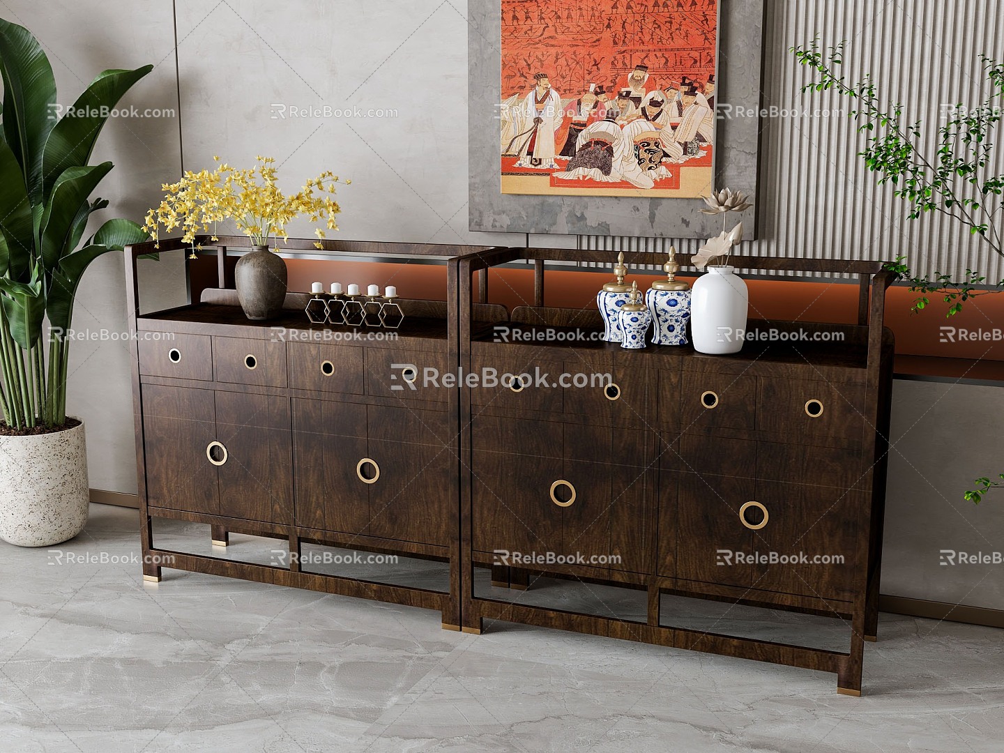 New Chinese Sideboard 3d model