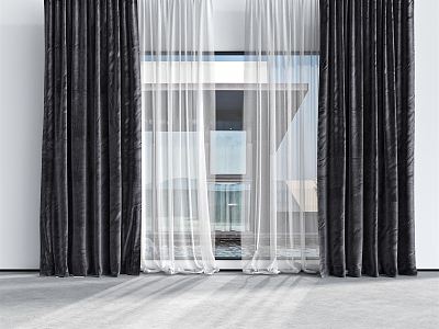 Modern Curtains 3d model