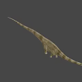 Game Movie Character Sauropod Dinosaur With Long Neck And Realistic Skin Texture