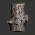 Natural Wooden Stump Decorative Artifact With Unique Texture And Rustic Charm 3d model