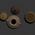 Hand Carved Clay Sculptures Featuring Traditional Pottery Textures And Shapes