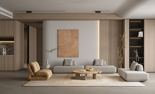 modern living room 3d model