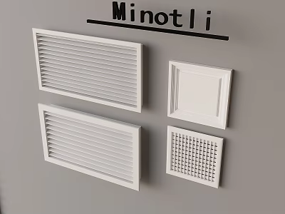 Minotli Air Conditioner Vents In Various Styles For Home Interior Design 3d model