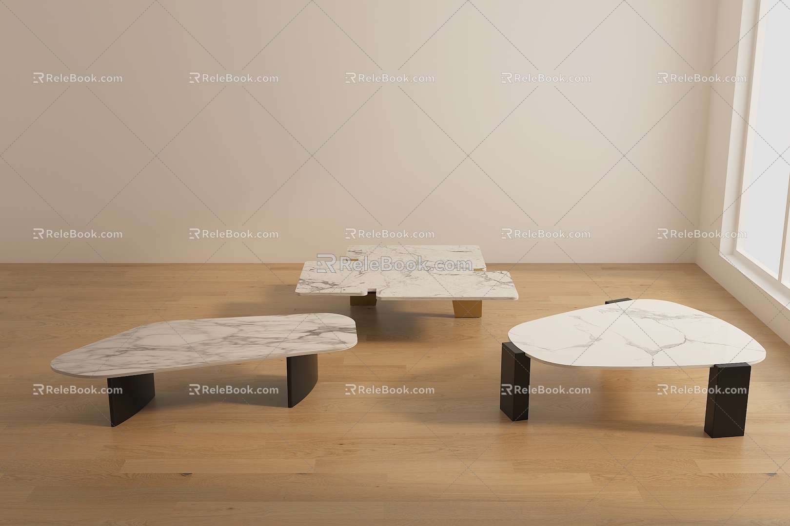 Coffee table combination 3d model