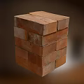 Stacked Red Bricks As Essential Construction Component For Building Projects 3d model