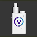 Modern White Household Product With V Shaped Logo And Cylindrical Top Parts