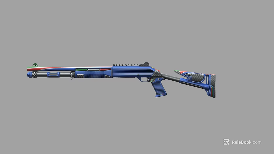 Vibrant Blue Play Equipment Toy Gun With Ergonomic Design Safe For Kids Outdoor Fun 3d model 