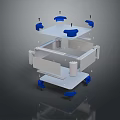 Practical Mobile Storage Shelf With Multi Tier Metal Frame And Rolling Wheels