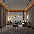 New Chinese Audio-visual Room Three-layer Audio-visual Room 3d model