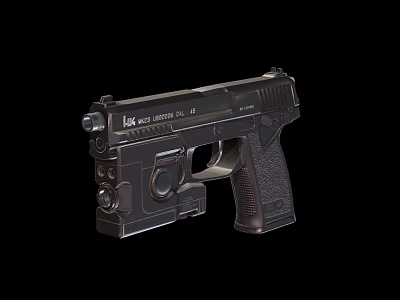 Low Blow Industries 2024 AI Black Pistol With Modern Tactical Design And Ergonomic Grip 3d model