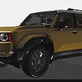 Yellow Off Road SUV With Rugged Design Front Grille Black Wheel Arches And Rims