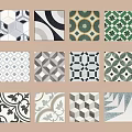 Stone mosaic floor tile mosaic floor tile 3d model