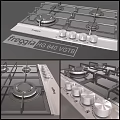 Fresgia HG 640 VCTB Gas Stove With Burners And Control Knobs Design