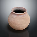 Handmade Rustic Clay Pot With Brown Color And Round Shape