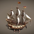 Modern Sailing Spanish Sailing 3d model