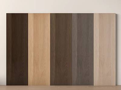 Various Wood Grain Wall Panels in Different Colors for Interior Design Samples 3d model